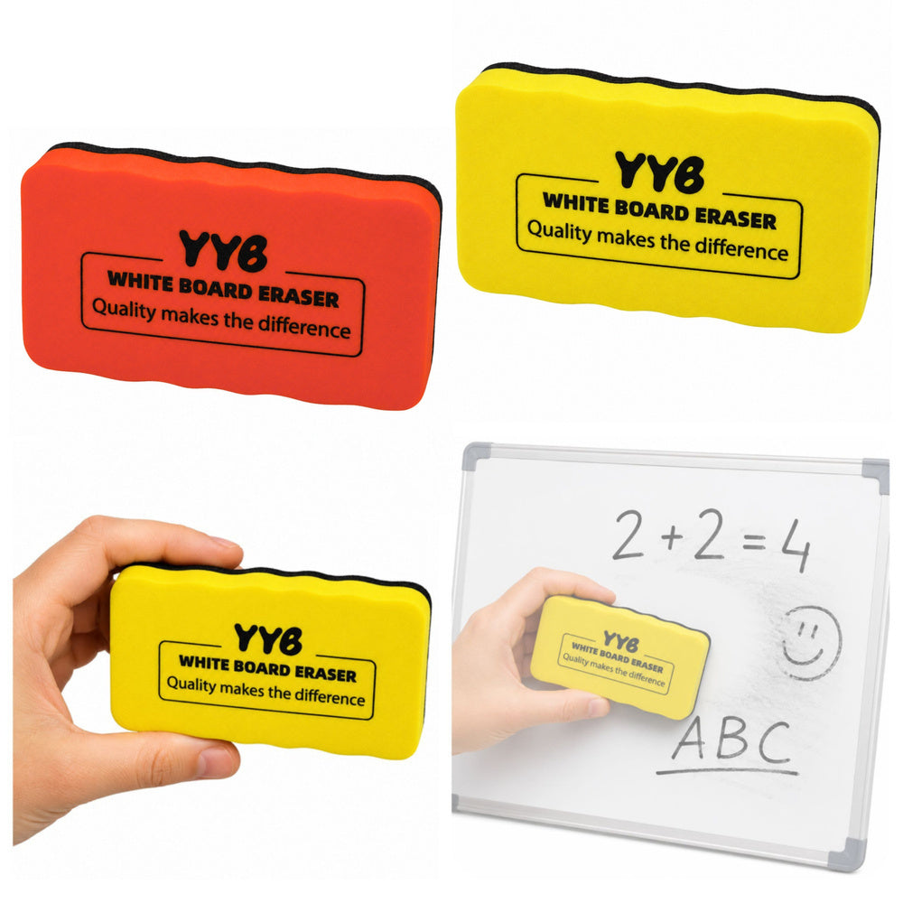 LEAN Schaumstoff-Filzschwamm für Whiteboards, gelb, 10,5 cm