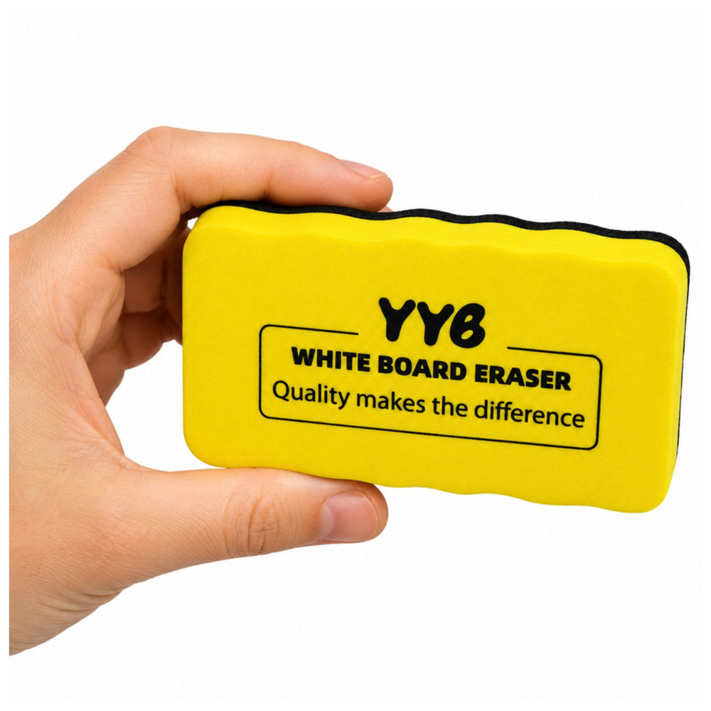 LEAN Schaumstoff-Filzschwamm für Whiteboards, gelb, 10,5 cm – Produktabbildung 2