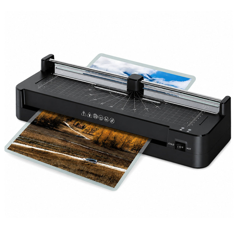 LEAN 3-in-1 Laminiergerät mit Versiegelungs- und Schneidefunktion für A3-Fotodokumente, Schwarz – Produktabbildung 2