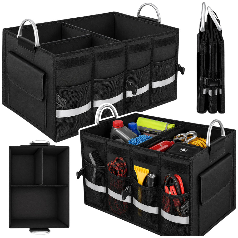 LEAN Große, faltbare Kofferraumtasche fürs Auto, schwarz, 50 l