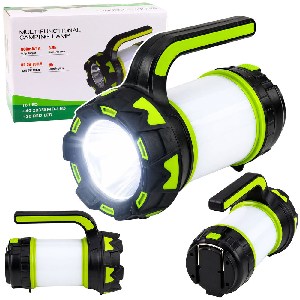 LEAN 2-in-1-LED-Taschenlampe für Camping und Reisen, wiederaufladbar, multifunktional