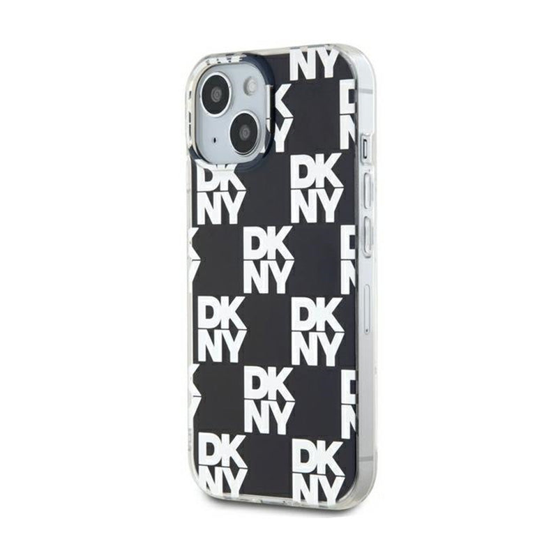 DKNY IML Checkered Mono Pattern - Hülle für iPhone 15 / 14 / 13 (schwarz) – Produktabbildung 2