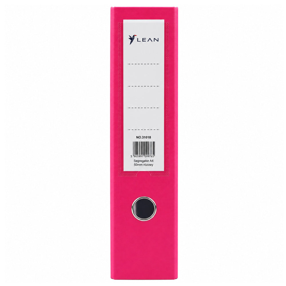 LEAN A4/80-mm-Dokumentenordner mit Hebelmechanismus, Rosa – Produktabbildung 5