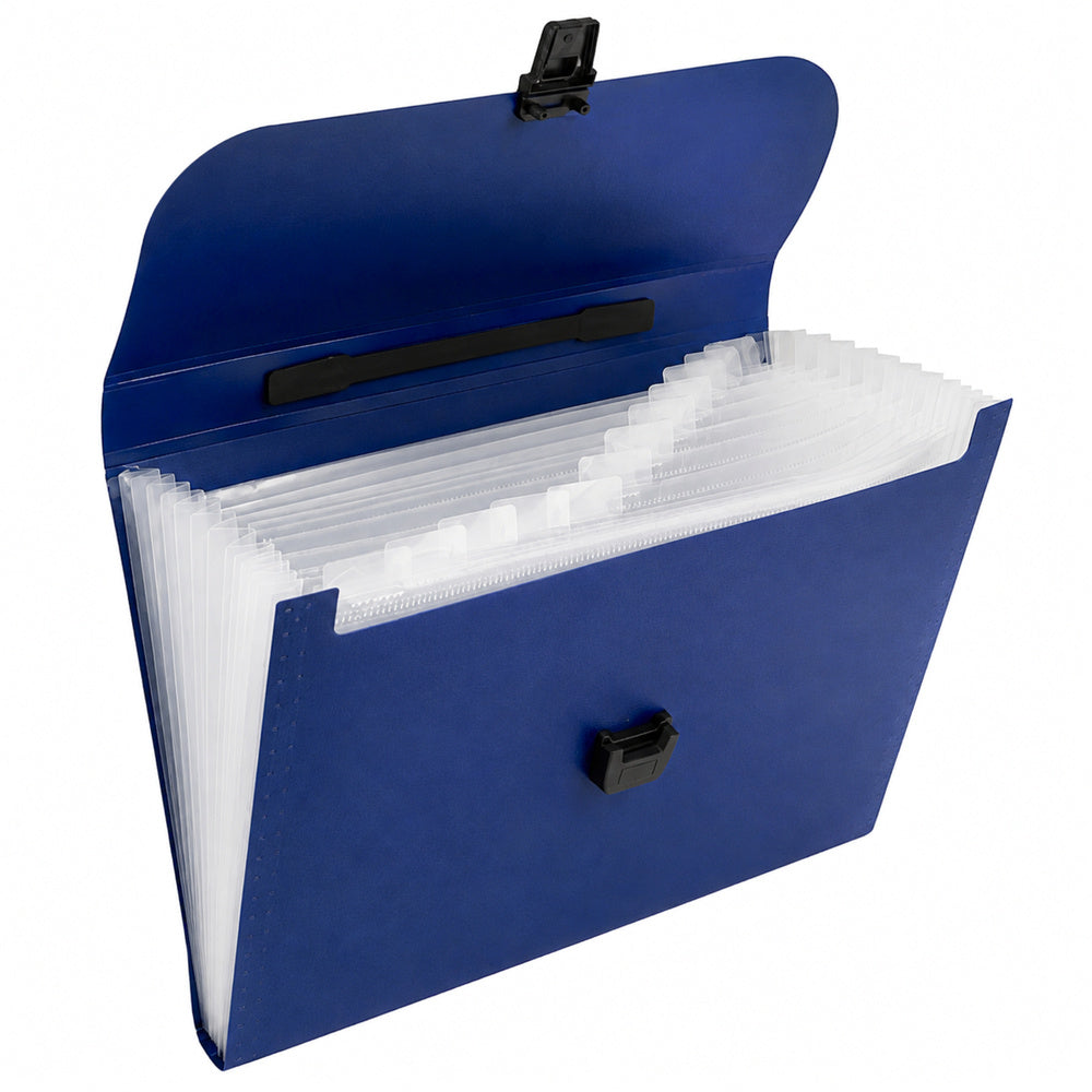 LEAN Ordner-Dokumentenorganizer mit 13 Fächern, blau, A4 – Produktabbildung 2