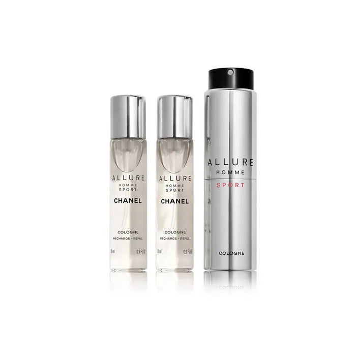 Chanel Allure Homme Sport Travel Spray Nachfüllbar Set 3 Artikel
