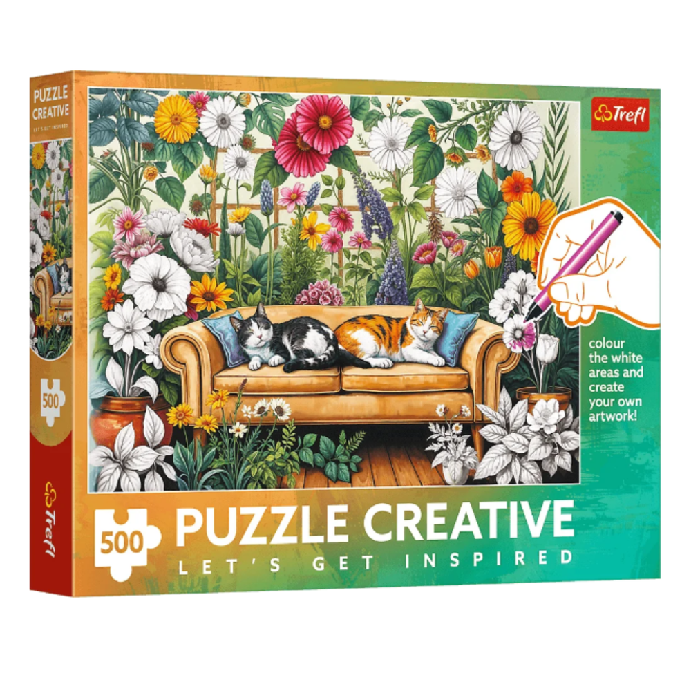 Trefl Puzzle Puzzle - 500 Teile – Puzzle Creative – Katzen-Orangerie - Trefl 37562