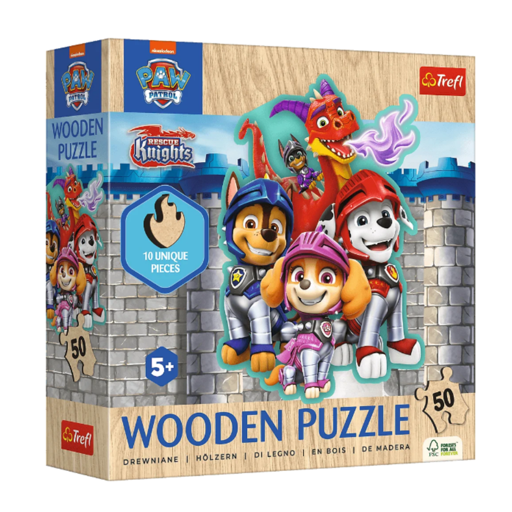 Trefl Puzzle Puzzle – 50 Holz-Konturteile – PAW Patrol Abenteuer – Trefl 31511