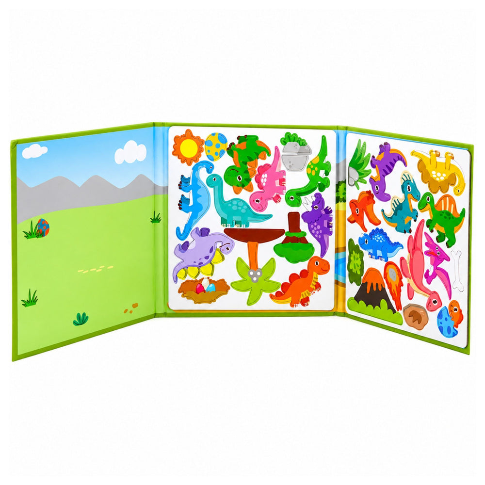 LEAN Toys Magnetisches Puzzlebuch Dinosaurier Bunte Magnete 30 Stück – Produktabbildung 2