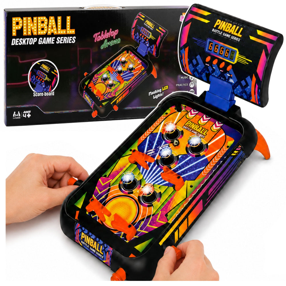 LEAN Toys Arcade-Spiel Flipperautomat Flipper Punktezähler Lichter Sounds