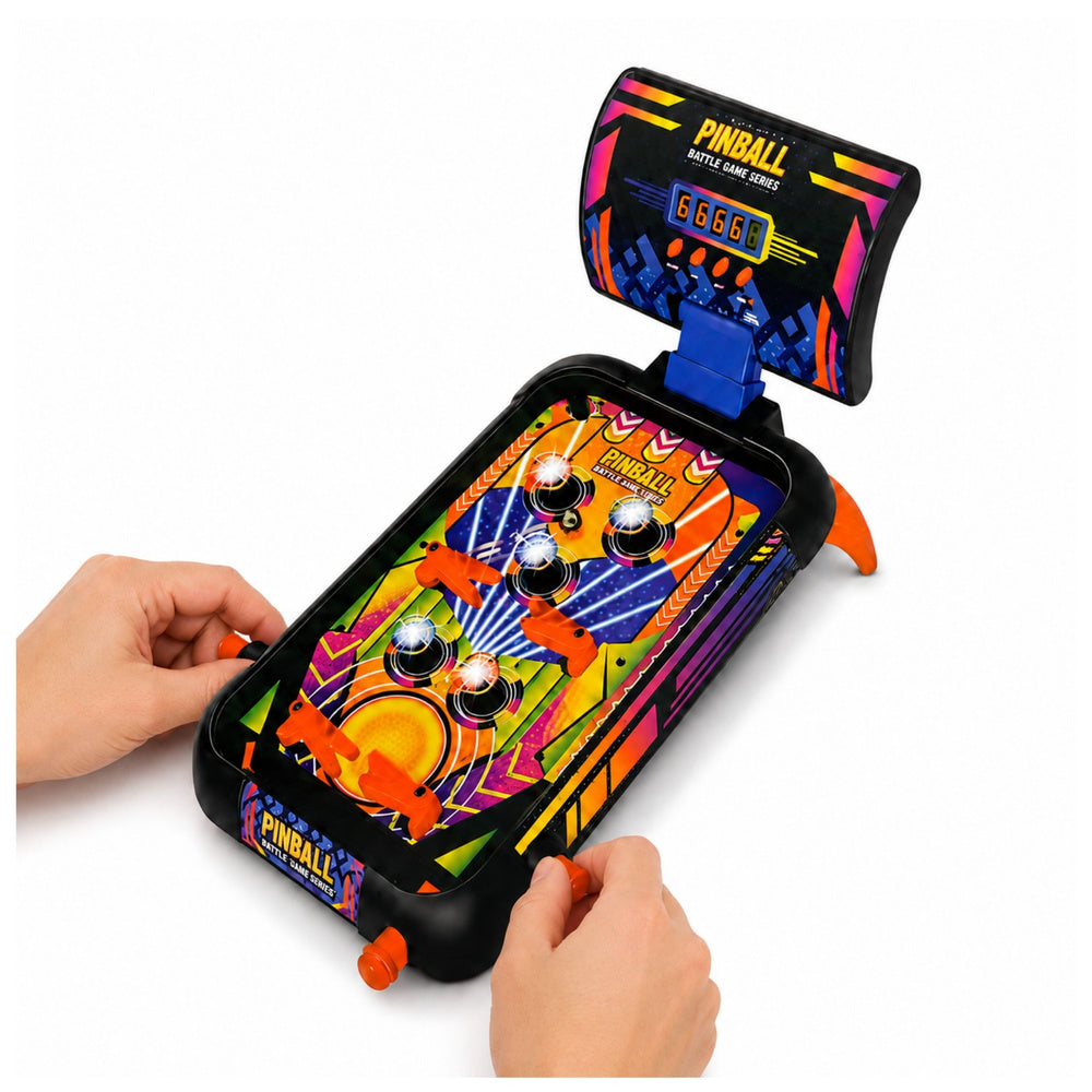 LEAN Toys Arcade-Spiel Flipperautomat Flipper Punktezähler Lichter Sounds – Produktabbildung 2