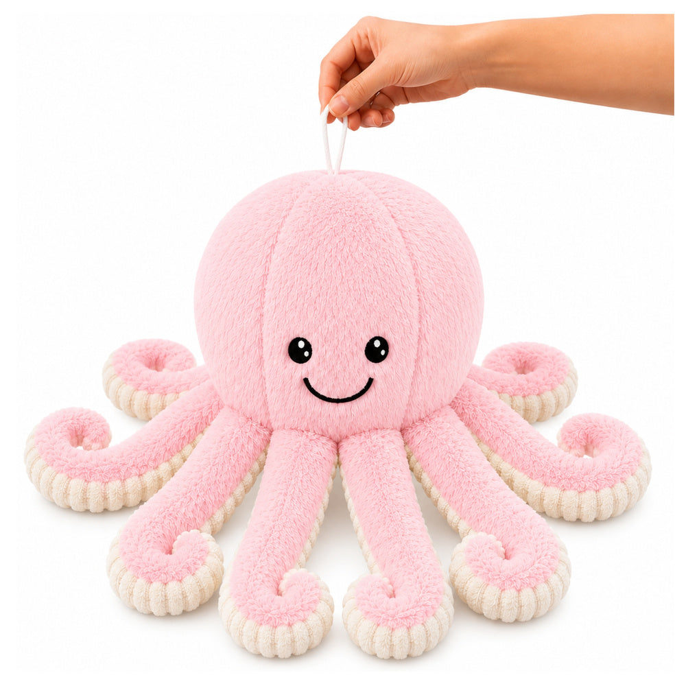 LEAN Toys Plüsch-Oktopus, Kuscheltier mit elastischen Tentakeln, rosa, 50 cm – Produktabbildung 3