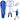 LEAN Toys Badminton-Set, Schläger, Federballhülle, blau