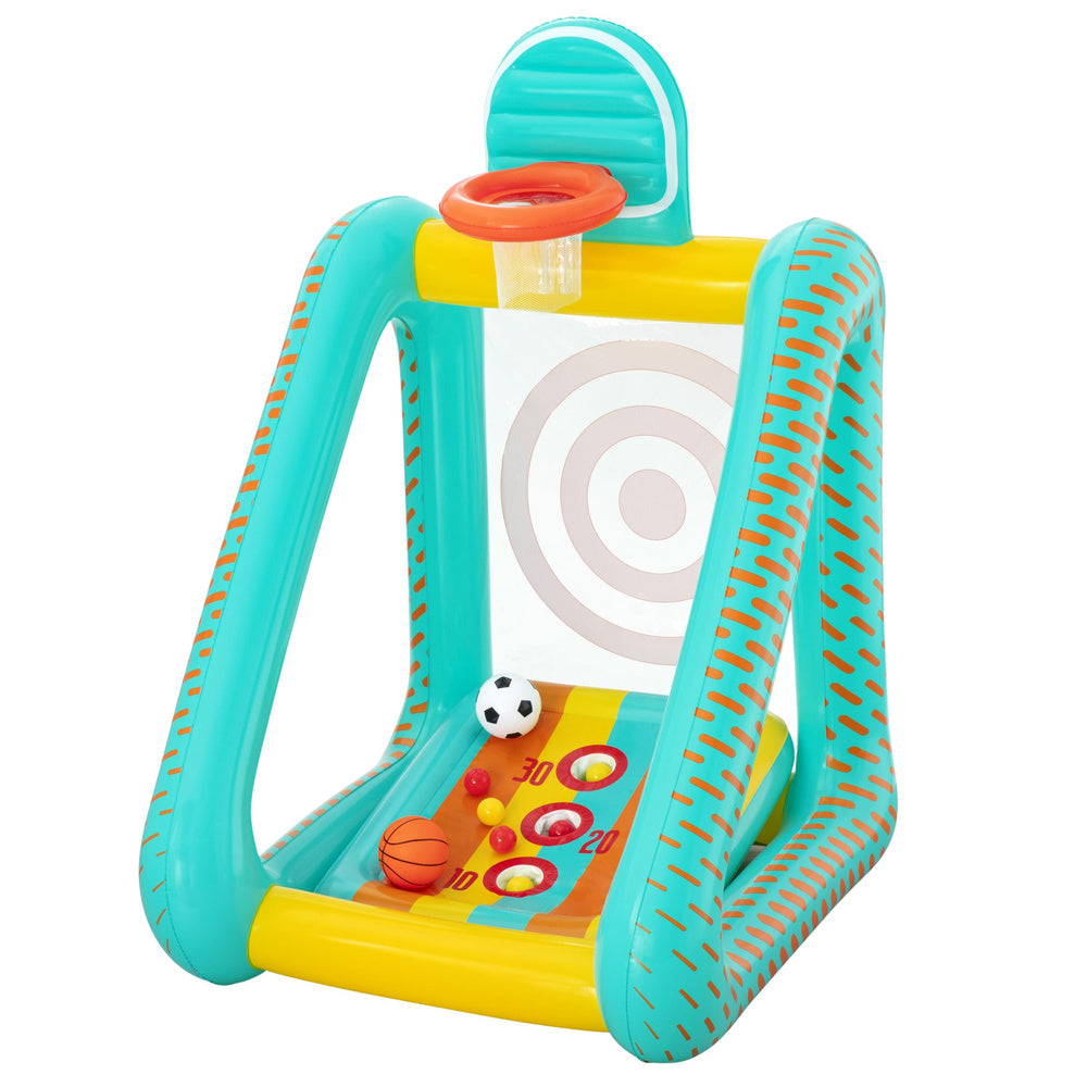 Aufblasbares Gartenspiel 3-in-1 Basketball-Wurfziel Bestway 52813 – Produktabbildung 2