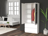 Kleiderschrank Malwa SS-90L WEISS – Produktabbildung 5