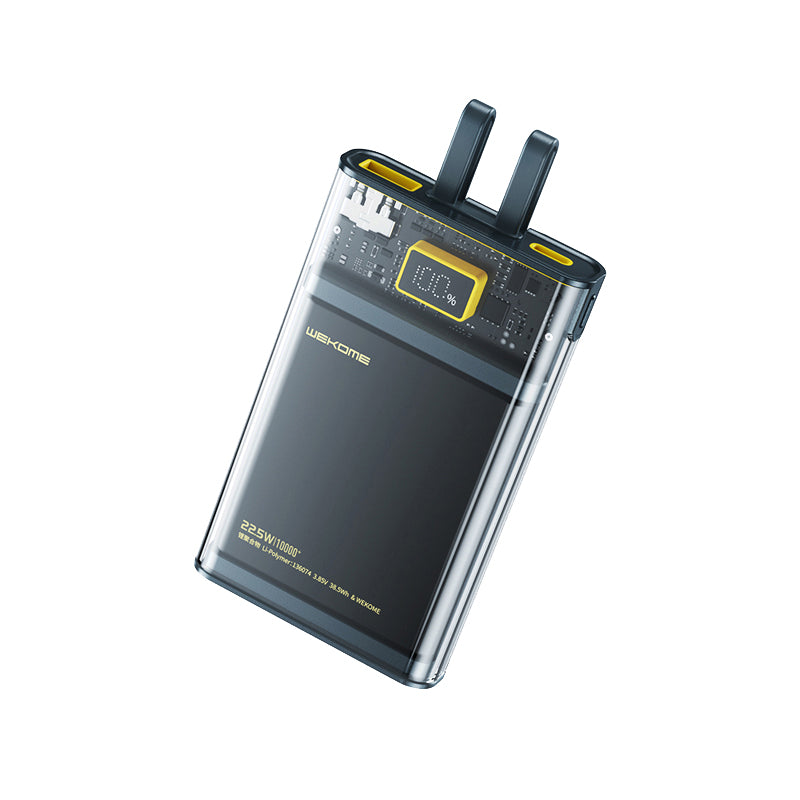 WEKOME WP-323 Vanguard Series - Power banka 10000 mAh Super Laden s integriertem Kabelem USB-C a Lightning PD