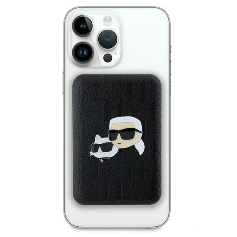 Karl Lagerfeld Karl & Choupette Head Pin MagSafe – kabellose Powerbank 5000 mAh 15W (schwarz) – Produktabbildung 2