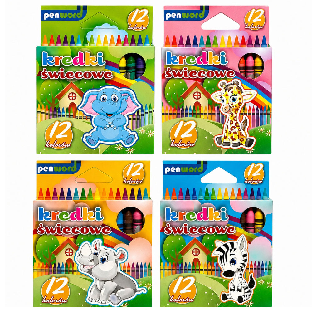 LEAN School PENWORD Wachsmalstifte 12 Farben