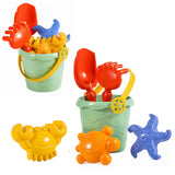 HEMAR Meersand-Set Eimer Formen Schaufel Rechen 6-teilig