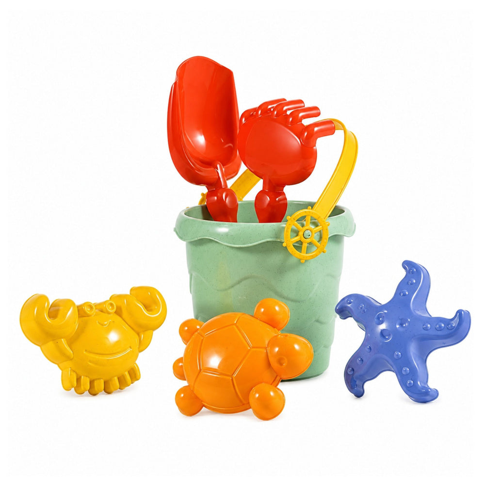 HEMAR Meersand-Set Eimer Formen Schaufel Rechen 6-teilig – Produktabbildung 2