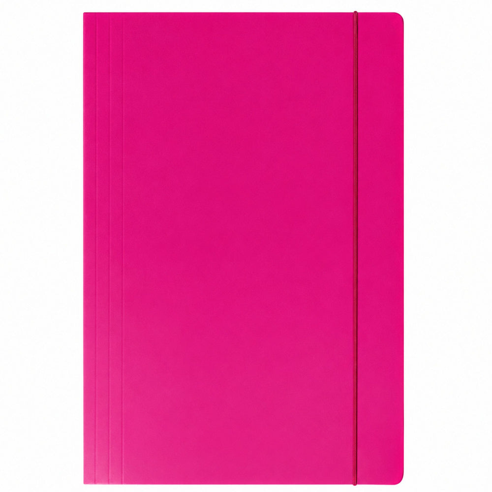 LEAN Rosa Lackierte Kartonmappe mit Gummiband A4+ 300 g/m²