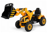 LEAN CARS Elektrische Fahrt auf Traktor mit Schaufelbagger Orange – Produktabbildung 2