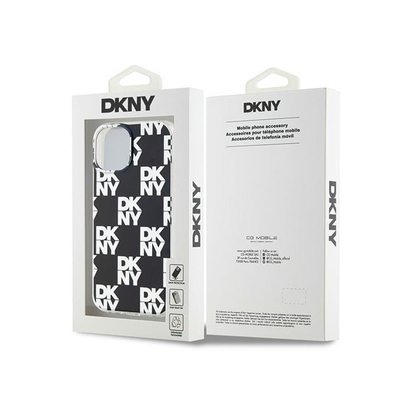 DKNY IML Checkered Mono Pattern - Hülle für iPhone 15 / 14 / 13 (schwarz) – Produktabbildung 8