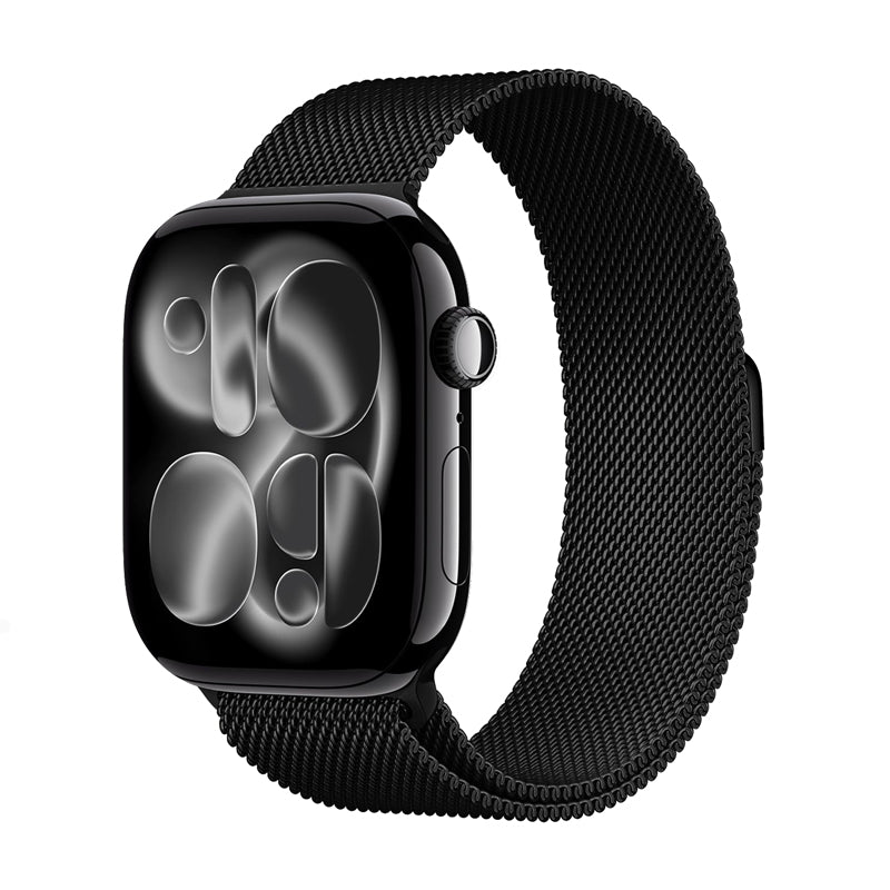Crong Milano Steel - Armband aus Edelstahl für Apple Watch 38/40/41/42 mm (schwarz)