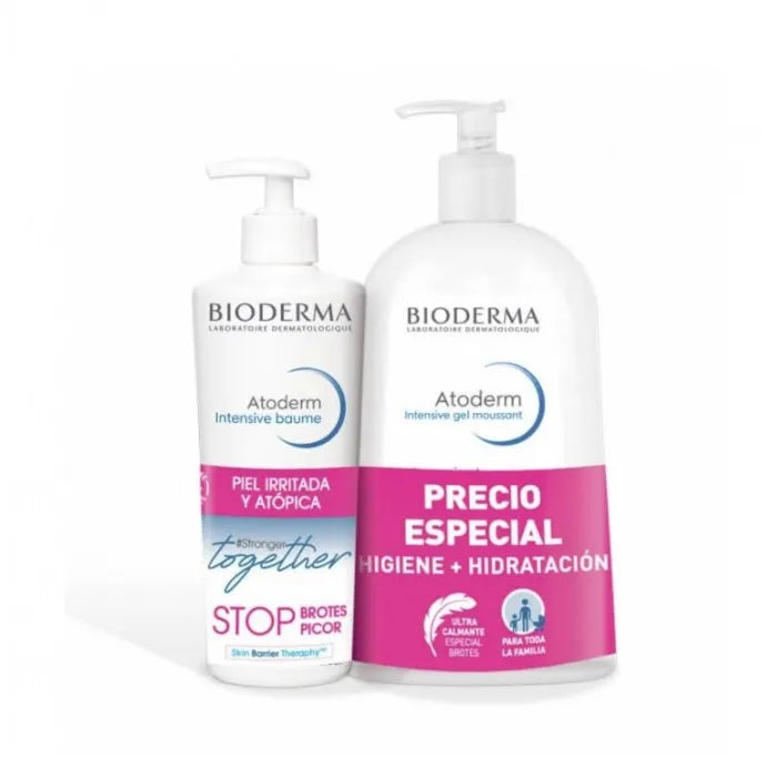 Bioderma Atoderm Intensive Baume 500ml+Atoderm Intensive Gel Moussant 1000ml Set 2 Artikel