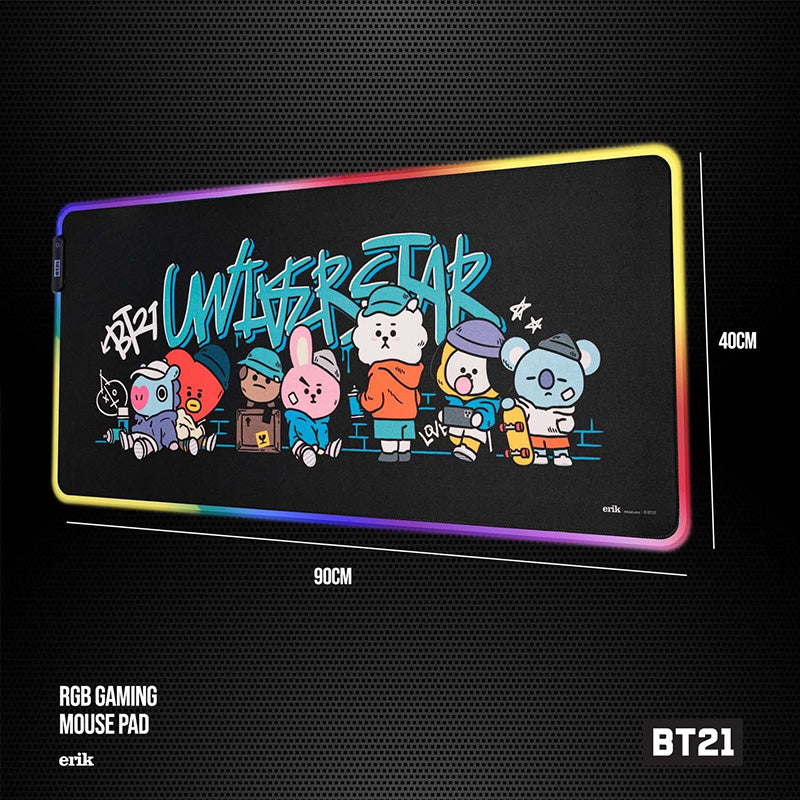 BT21 - Herní/pracovní Unterlage XXL s LED osvětlením (90 x 40 cm) – Produktabbildung 2