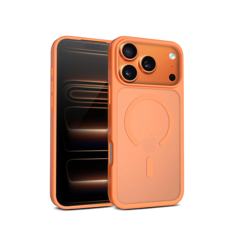 Hülle Crong Hybrid Matte Magnetic - MagSafe für iPhone 17 Pro Max (orange)