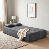 HOMCOM Schlafsofa, Bodensofa ohne Gestell mit dickem, hochdichtem Schaumstoff, breitem und tiefem Sitz – Produktabbildung 10