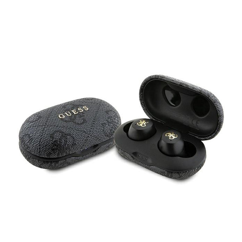 Guess 4G Metal Logo - TWS ENC Bluetooth Kopfhörer + Lade- Hülle (schwarz)