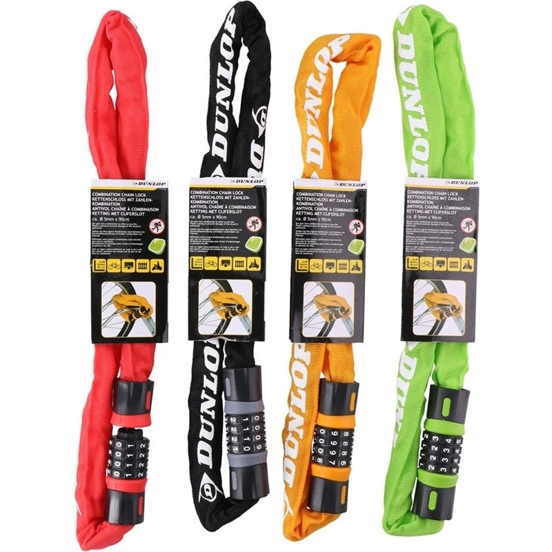 Dunlop - Kombinovaný Schloss für řetěz jízdního kola (orange) – Produktabbildung 2