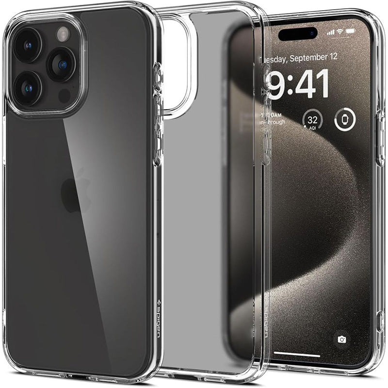 Spigen Ultra Hybrid - Hülle für iPhone 15 Pro (Frost Clear)