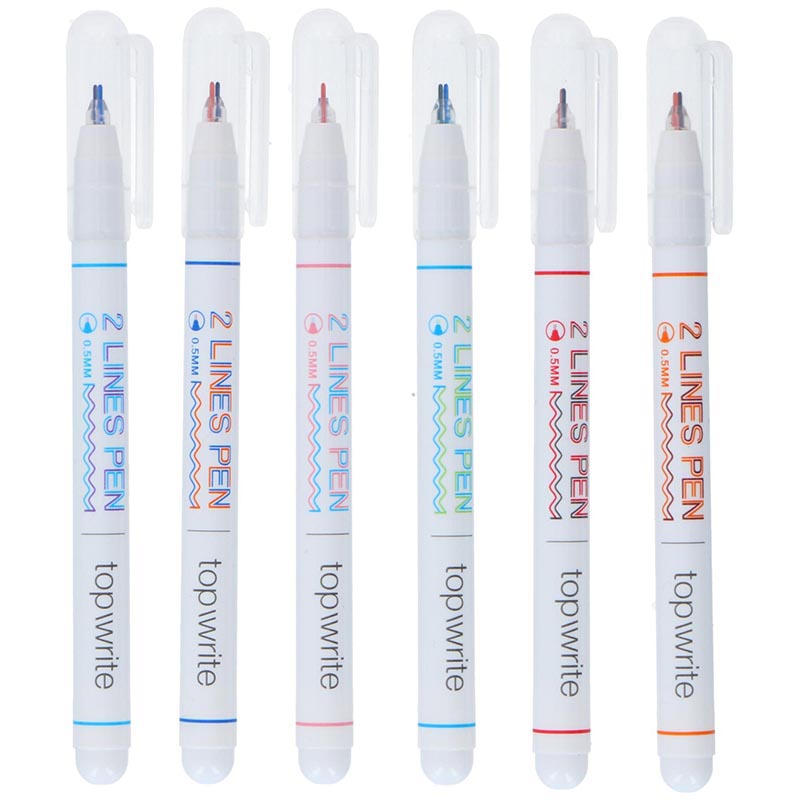 Topwrite - Set Kugelschreiber- per s dvojitou linkou 6 Elemente