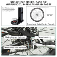 PawHut Fahrradanhänger bis 20kg Universalkupplung Sicherheitsanker Reflektor Stahl Blau+Schwarz – Produktabbildung 5