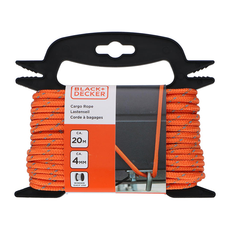 Black and Decker Schwarz&Decker - Transportní lano s reflexními prvky + navíječ 4mm / 20m