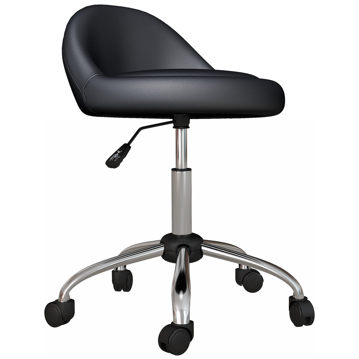 HOMCOM Arbeitshocker Drehhocker Rollhocker, höhenverstellbar, drehbare Sitzfläche, 50cm x 50 cm x 83 cm