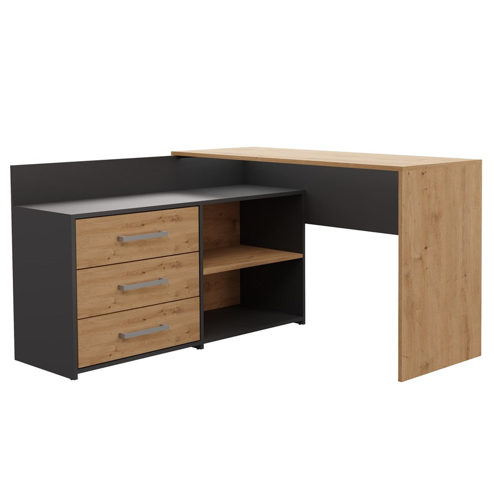Schreibtisch DANY ANTHRAZIT EICHE ARTISAN