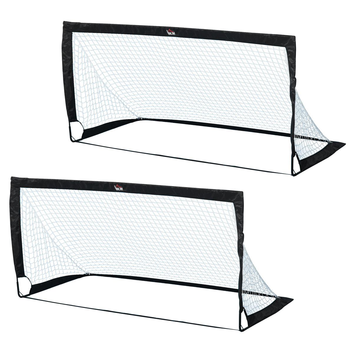 Fußballtor 2er Set faltbar 183 x 90 x 90 cm wetterfest mit Tragetasche Outdoor Fußball Tore für Erwachsene