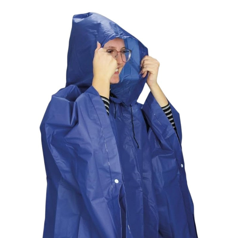 Lifetime – Regenmantel / Poncho 130 x 100 cm (Blau) – Produktabbildung 2