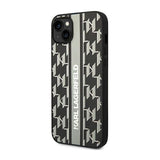 Karl Lagerfeld Monogram Stripe - Hülle für iPhone 14 Plus (grau) – Produktabbildung 2