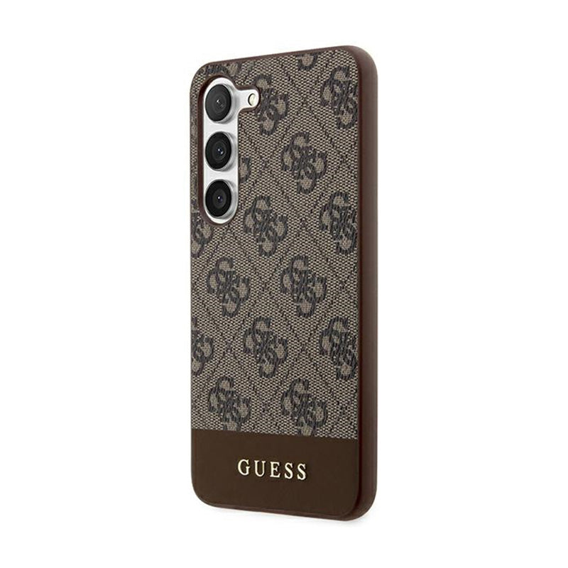 Guess 4G Bottom Stripe Metal Logo Collection - Hülle für Samsung Galaxy S24+ (braun) – Produktabbildung 2
