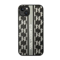 Karl Lagerfeld Monogram Stripe - Hülle für iPhone 14 Plus (grau) – Produktabbildung 3