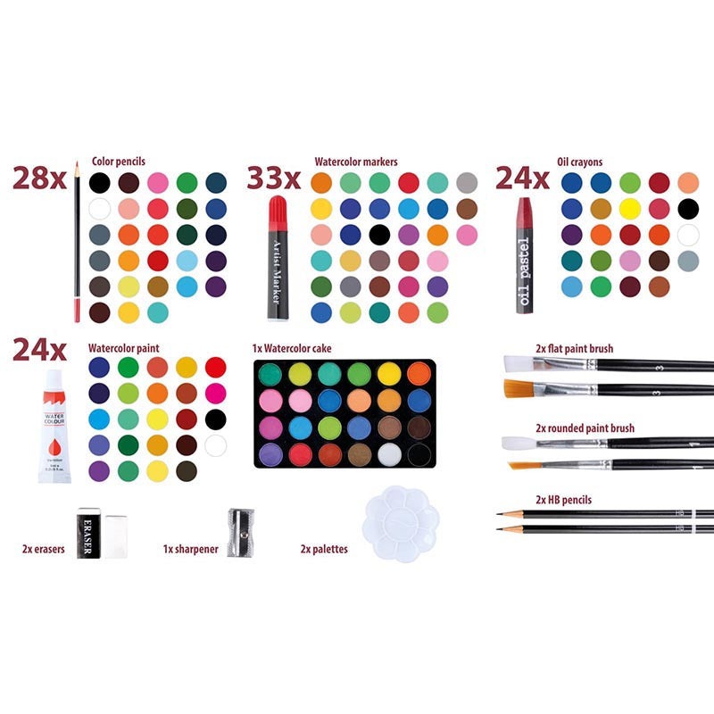 Artico - Výtvarná Set für malování kufříku 145 Stück – Produktabbildung 2