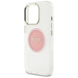 Guess IML Metal Colored Circle Classic Logo MagSafe - Hülle für iPhone 16 Pro (rosa) – Produktabbildung 6