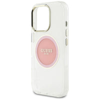 Guess IML Metal Colored Circle Classic Logo MagSafe - Hülle für iPhone 16 Pro (rosa) – Produktabbildung 6