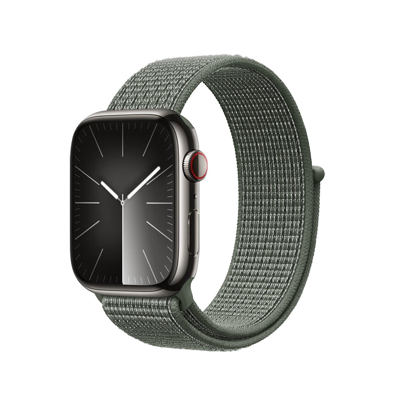 Crong Nylon - Sport- Armband für Apple Watch 44/45/46/49 mm (vojenská grün) – Produktabbildung 2
