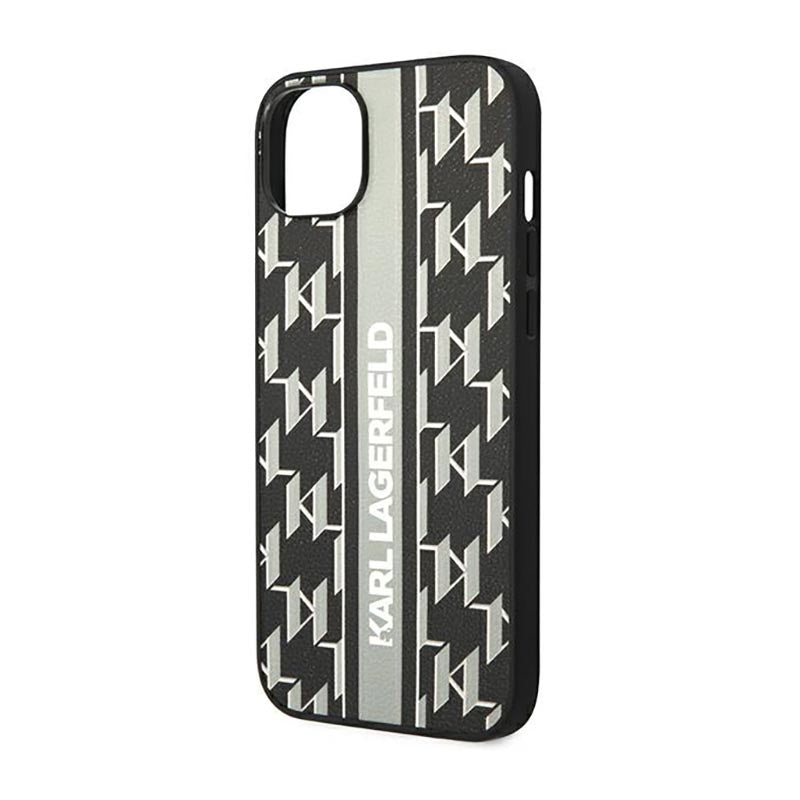 Karl Lagerfeld Monogram Stripe - Hülle für iPhone 14 Plus (grau) – Produktabbildung 6