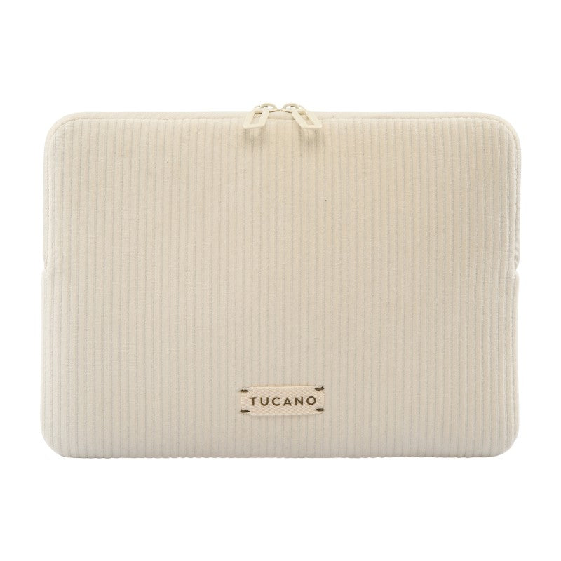 TUCANO Velluto 2 - Hülle für MacBook Air 13" (M5/M4/M3/M2/M1/2026-2018) / Pro 13" / Laptop 12" (krémový)